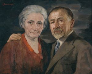 The artist with his wife