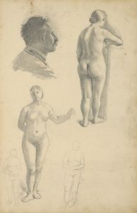 Sketchbook with figural studies
