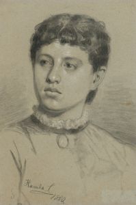 A study of a portrait of a girl