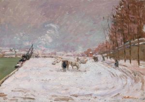 Quai Saint-Bernard sous la neige, Paris