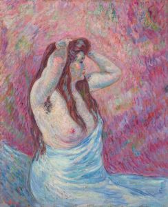Jeune femme nue drapée