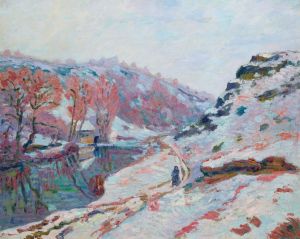 La Vallée de la Sedelle sous la neige, Creuse