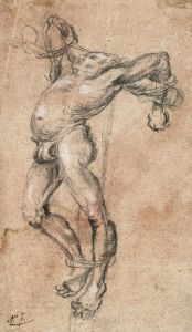 Thief on the cross, facing left