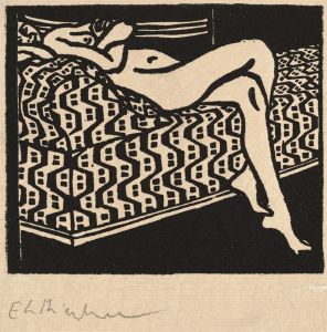 Nude Girl Lying on a Sofa