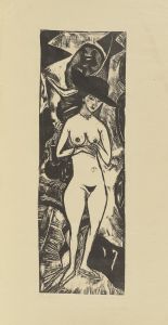 Nude Wearing a Black Hat