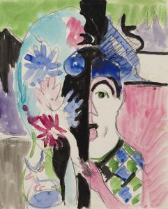 Studie zu ‘Müllerkopf mit Blumen’