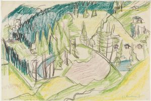 Berglandschaft mit Tannen
