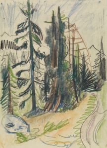 Bergtannen und Weg