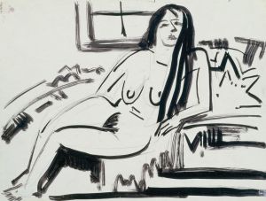 Lying nude