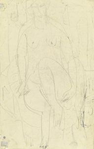 Sitting female nude