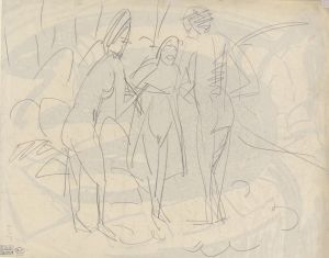 Three standing nudes