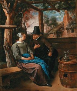 A Suitor With A Young Woman