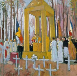 Messe devant la tombe d’Ernest Psichari