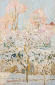 Jardin sous la neige
