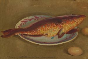 Nature morte à la vieille et oeufs