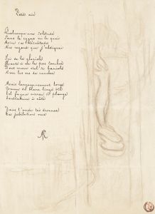 Esquisse de l’encadrement lithographié pour ‘Petit air’ de Stéphane Mallarmé