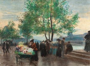 Marchands aux Bords de la Seine, Paris