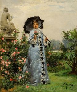 Élégante à la rose