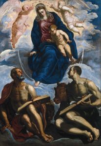 Mary with the Child, Venerated by St. Marc and St. Luke