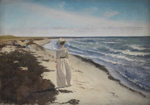 Lady at Karrebæksminde Beach, Zealand