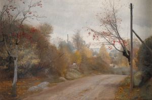 The Road at Mogenstrup, Zealand. Autumn