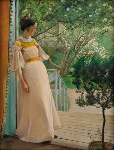 At The French Windows. The Artist’s Wife