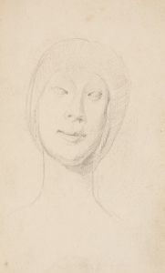 Studie efter Francesco Lauranas buste af Eleonora d’Aragona i museet i Palermo. En face