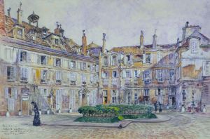 Cour intérieure de l’Abbaye-aux-Bois, 16 rue de Sèvres, en 1906. 7ème arrondissement
