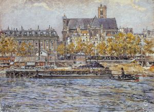 Le quai de l’Hôtel-de-Ville et l’église Saint-Gervais-Saint-Protais