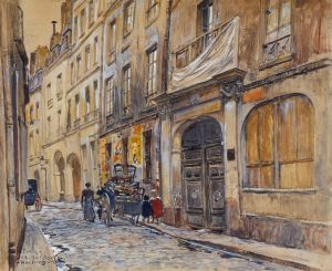 Entrée de l’ancien cimetière Saint-André, 13 rue Suger, en 1906. 6ème arrondissement
