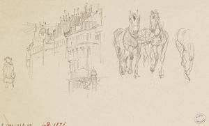 Façades d’immeubles et chevaux