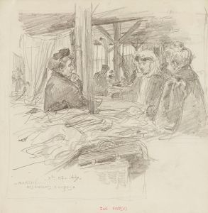 Intérieur du Marché des Enfants Rouges, en décembre 1907. 3ème arrondissement