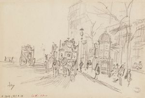 Omnibus sur un boulevard