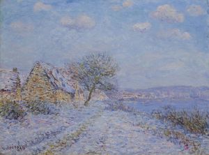 Tournedos-sur-Seine, neige, givre, soleil