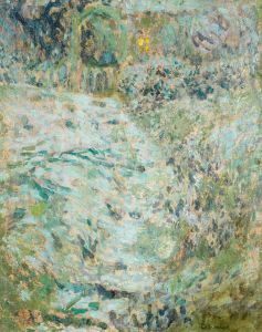 Escalier dans le jardin – sans la neige à Gerberoy