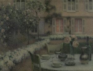The Table in the White Garden at Gerberoy
