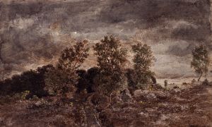 Landscape with thunderstorms