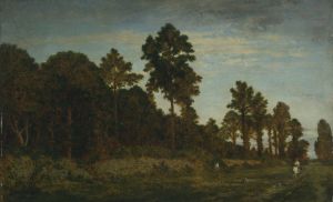 Cavalier à la lisière d’un bois