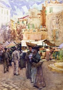 The market place, San Remo, Italy