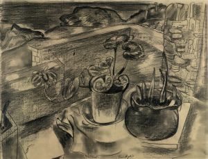 Still life in landscape, Bodinnick, Cornwall