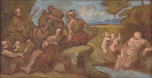 Sketch of Composition with Bathing People