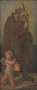 Study of Pilgrims with a Guardian angel – Ahasver