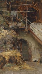 Studie zu einem Stallinterieur