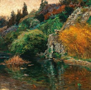 Abendstimmung, Motiv aus dem Parke S. k. H. Erzherzog Josef in Fiume