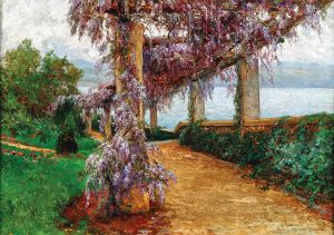 A Wisteria-Covered Pergola in the Garden of Villa Haas in Abbazia