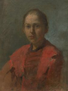 Girl in a red dress