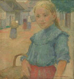 Little girl with a basket