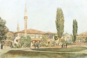 View of the Khan’s Palace at Bakhchisarai, Crimea