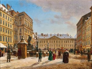 The New Market in Vienna in Winter