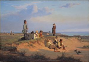 Mænd af Skagen en sommeraften i godt vejr